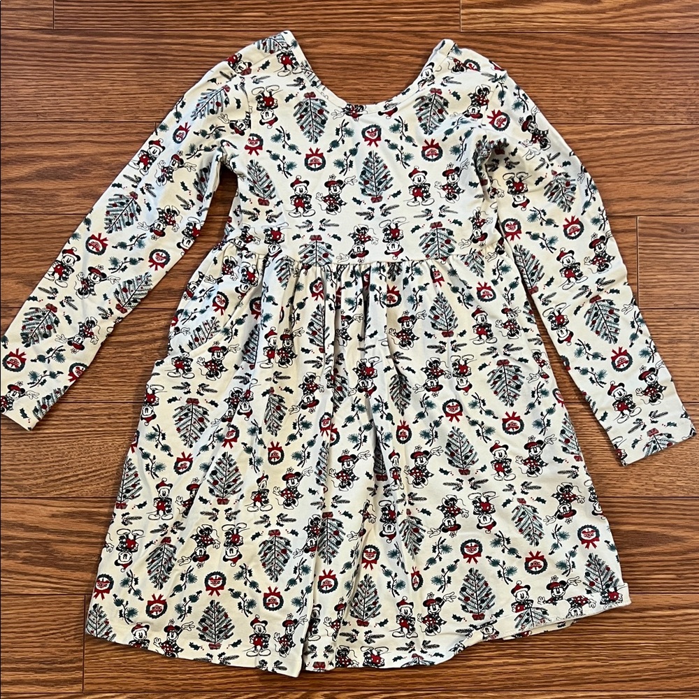 Hanna Andersson x Disney Mickey and Minnie Holiday Long Sleeve Dress